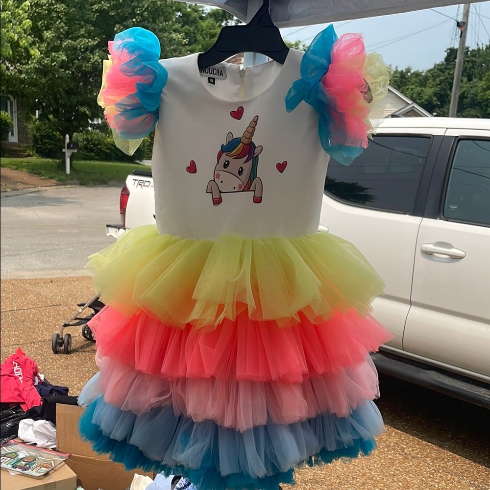 Colorful Unicorn Tutu Dress for Kids
